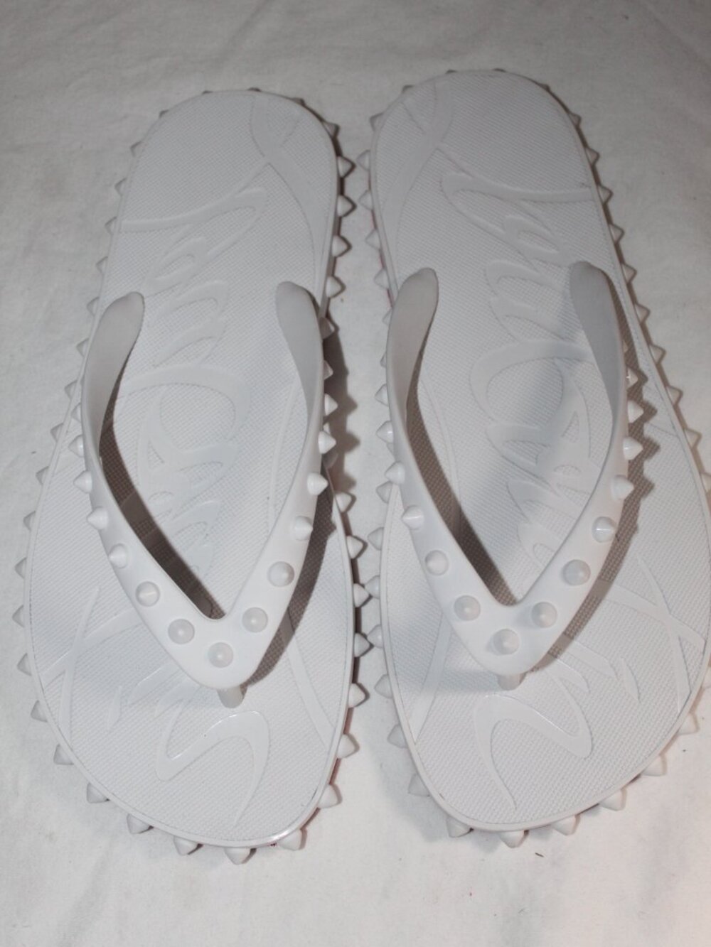 NEW Christian Louboutin Super Loubi Flip Flops Spiked Sandals Slip Ons Slide 39
